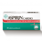 Aspirin Cardio tabletki powlekane z właściwościami przeciwzakrzepowymi, 28 szt.