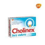 Cholinex  pastylki w stanach zapalnych gardła i jamy ustnej bez cukru, 24 szt.