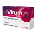 inVirum tabletki na nawracającą opryszczkę warg i twarzy lub opryszczkę zewnętrznych narządów płciowych, 30 szt.