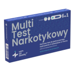MultiTest Narkotykowy 6w1 test do wykrywania 6 narkotyków w moczu, 1 szt.