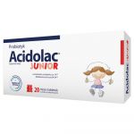 Acidolac Junior tabletki  o smaku truskawkowym ze składnikami wspierającymi odporność u dzieci, 20 szt.