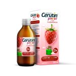 Cerutin Junior Truskawka płyn ze składnikami wspierającymi odporność o smaku truskawkowym dla dzieci, 120 ml