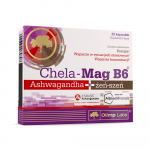 Chela-Mag B6 Ashwagandha + żeń-szeń kapsułki ze składnikami wspierającymi koncentrację, 30 szt.
