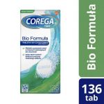 Corega Tabs Bio Formuła tabletki do czyszczenia protez, 136 szt.