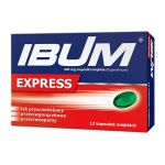 Ibum Express kapsułki przeciwbólowe, przeciwgorączkowe, przeciwzapalne, 12 szt.