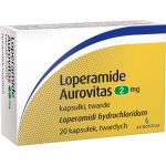 Loperamide Aurovitas kapsułki na biegunkę, 20 szt. 