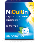 NiQuitin pastylki do ssania wspomagające rzucenie palenia, 72 szt.