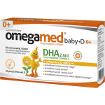 Omegamed Baby +D 0+  kapsułki twist off z DHA i witaminą D dla niemowląt i dzieci, 30 szt.