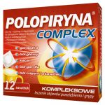 Polopiryna Complex  proszek na leczenie objawów przeziębienia i grypy, 12 sasz.