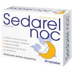 Sedarel Noc  tabletki ze składnikami poprawiającymi komfort snu, 20 szt.