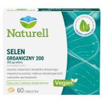Naturell Selen Organiczny 200 tabletki na odporność, zdrową tarczycę, mocne włosy i paznokcie, 60 szt.
