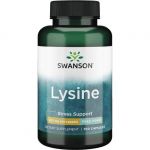 Swanson Lysine  kapsułki ze składnikami uzupełniającymi codzienną dietę w L-lizynę, 100 szt.