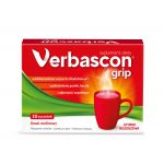 Verbascon Grip proszek łagodzący objawy przeziębienia i grypy o smaku malinowym, 10 szt.