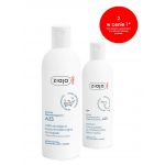 Ziaja Med Kuracja Dermatologiczna AZS zestaw: baza emoliencyjna do kąpieli 270 ml + szampon oczyszczający 270 ml