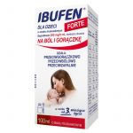 Ibufen dla dzieci Forte przeciwbólowy przeciwgorączkowy i przeciwzapalny o smaku truskawkowym, butelka 100 ml