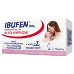 Ibufen Baby   czopki na ból i gorączkę dla dzieci od 3 miesiąca życia, 5 szt.