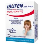 Ibufen mini Junior kapsułki na ból słaby i umiarkowany, stany gorączkowe, 15 szt.