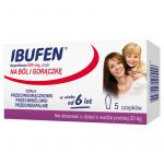 Ibufen czopki doodbytnicze o działaniu przeciwbólowym i przeciwgorączkowym, 5 szt.