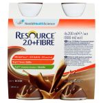 Zestaw Resource 2.0 FIBRE smak kawowy  płyn w stanach niedożywienia, 4 x 200 ml