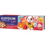 Elgydium Emoji Kids   pasta do zębów dla dzieci w postaci żelu o smaku orzeźwiającej truskawki, 50 ml