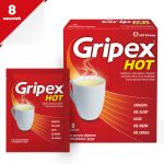 Gripex Hot Activ saszetki z proszkiem łagodzącym objawy przeziębienia i grypy, 8 szt.
