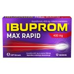 Ibuprom Max Rapid tabletki przeciwbólowe, przeciwgorączkowe, przeciwzapalne, 12 szt.