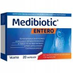 Medibiotic Entero kapsułki ze składnikami łagodzącymi biegunkę, 20 szt.