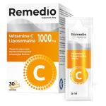 Remedio Witamina C liposomalna  płyn ze składnikami wspierającymi odporność, 30 sasz.