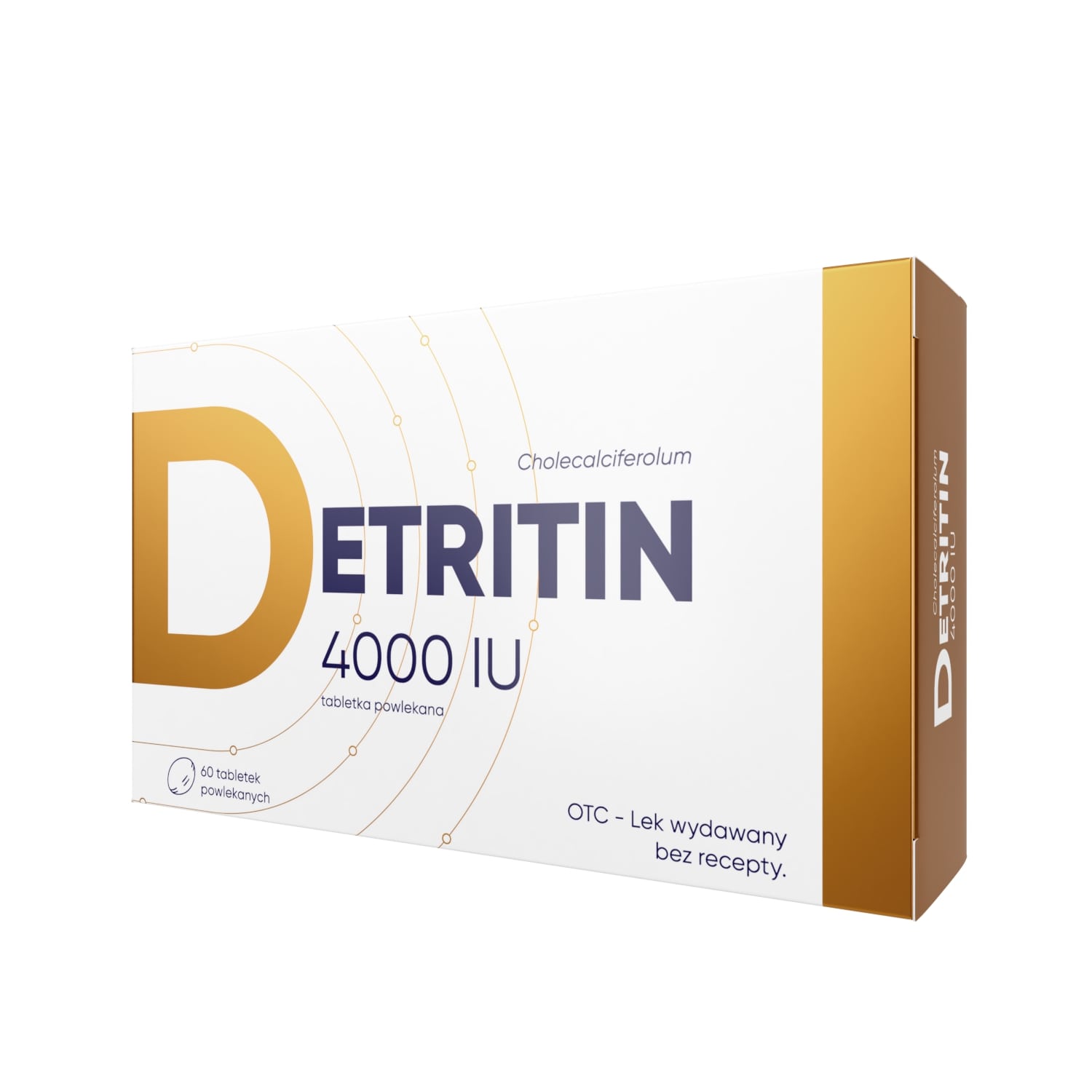 DETRITIN 4000 IU, tabletki z wysoką zawartością witaminy D3, 60 szt.