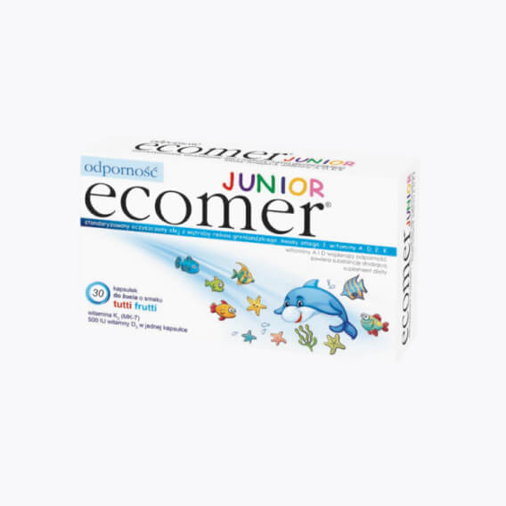 Ecomer Junior , kapsułki do żucia ze składnikami wspierającymi odporność dla dzieci, 30 szt.
