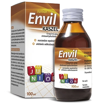 Envil kaszel junior , syrop o działaniu wykrztuśnym, 100 ml
