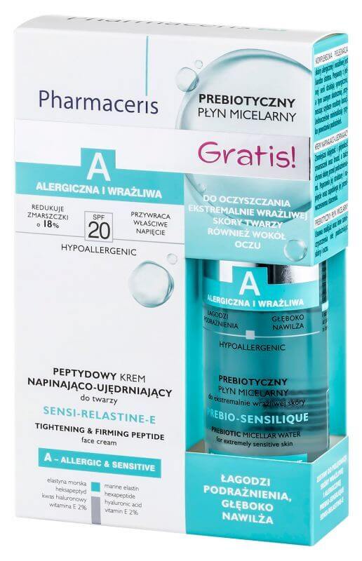 DR IRENA ERIS Pharmaceris A Set, Creme SENSI-RELASTINE - 50 ml + Mizellenwasser PREBIO-SENSILIQUE - 100 ml — Inhaltsstoffe i ocena