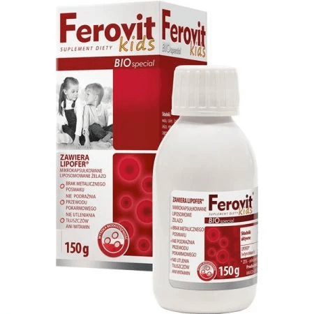 HASCO-LEK Ferovit Bio Special Kids, płyn ze składnikami uzupełniającymi dietę w żelazo, 150 g — Inhaltsstoffe i ocena