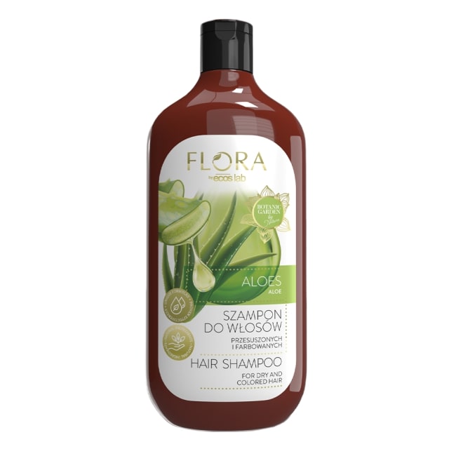 Ecos Lab Flora, Aloes, szampon do włosów przesuszonych i farbowanych, 500ml