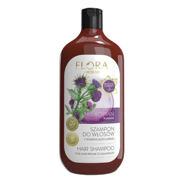Flora by Ecos lab, Łopian, szampon do włosów z tendencją do łupieżu, 500 ml