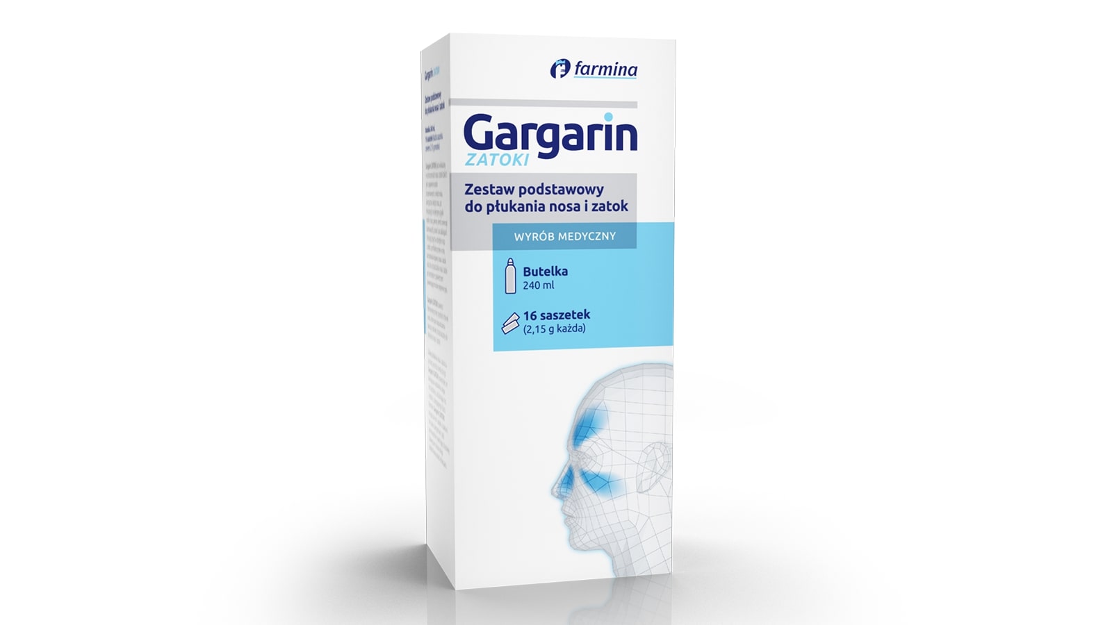 GARGARIN ZATOKI  zestaw podstawowy 16 saszetek + 1 irygator