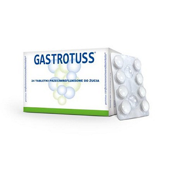 Gastrotuss, tabletki do żucia przeciwrefluksowe, 24 tabl.