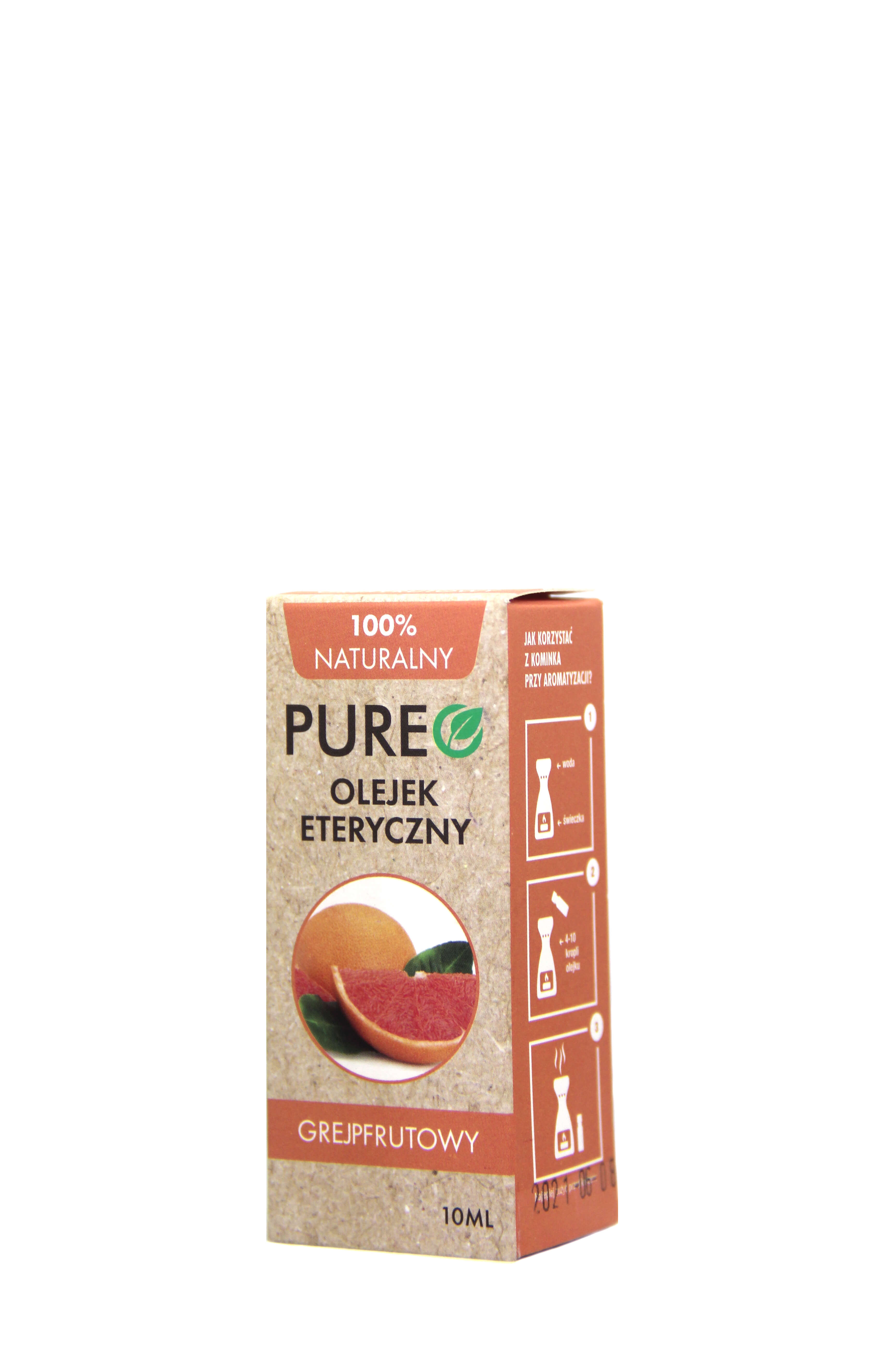 PUREO Olejek eteryczny Grejpfrut, o właściwościach antybakteryjnych, 10 ml