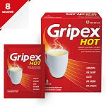 Gripex Hot Activ saszetki z proszkiem łagodzącym objawy przeziębienia i grypy, 8 szt.