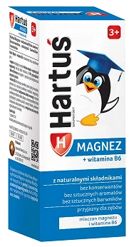 Hartuś Magnez + witamina B6, syrop dla dzieci powyżej 3 lat, 120 ml