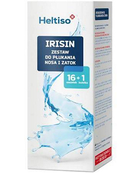 Heltiso Irisin , zestaw do płukania nosa i zatok, 1 butelka + 16 saszetek