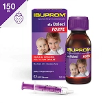 Ibuprom dla Dzieci Forte  zawiesina doustna na gorączkę u dzieci o smaku truskawkowym, 200 ml