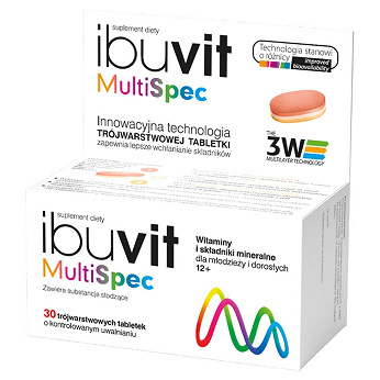 Ibuvit MultiSpec, tabletki z witaminami i minerałami, 30 szt.