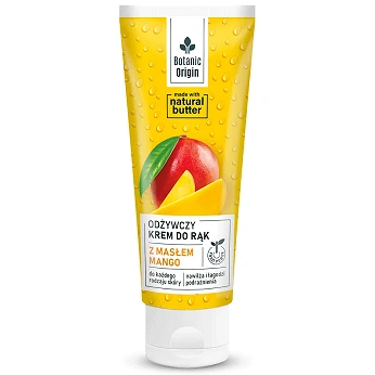 Botanic Origin, krem odżywczy z masłem mango do rąk, 100 ml