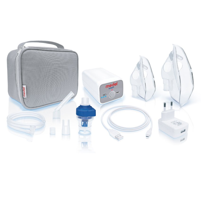 Medel Smart Inhalator pneumatyczno-tłokowy akumulatorowy, dla dzieci i dorosłych, 1 sztuka