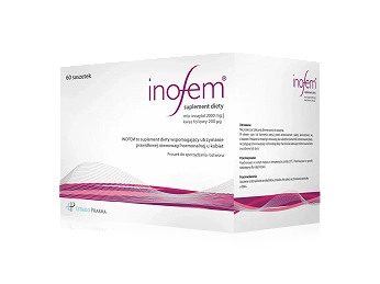 Inofem, proszek w saszetkach ze składnikami wspomagającymi równowagę hormonalną, 60 szt.