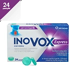 Inovox Express pastylki do ssania łagodzące ból gardła o smaku miętowym, 24 szt.