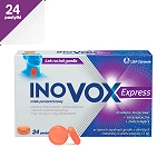 Inovox Express pastylki do ssania łagodzące ból gardła o smaku pomarańczowym, 24 szt.