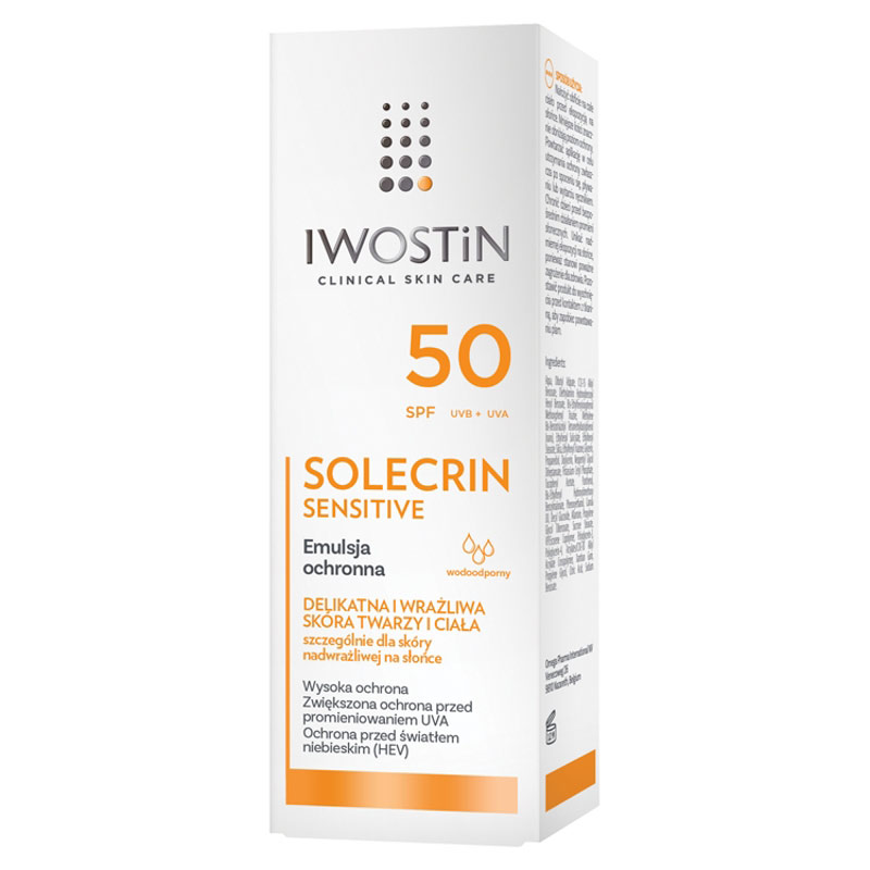 Iwostin Solecrin Sensitive, Emulsja ochronna SPF50 100 ml