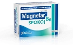 Magnefar B6 Spokój  tabletki ze składnikami wspierającymi prawidłową pracę układu nerwowego, 30 szt.